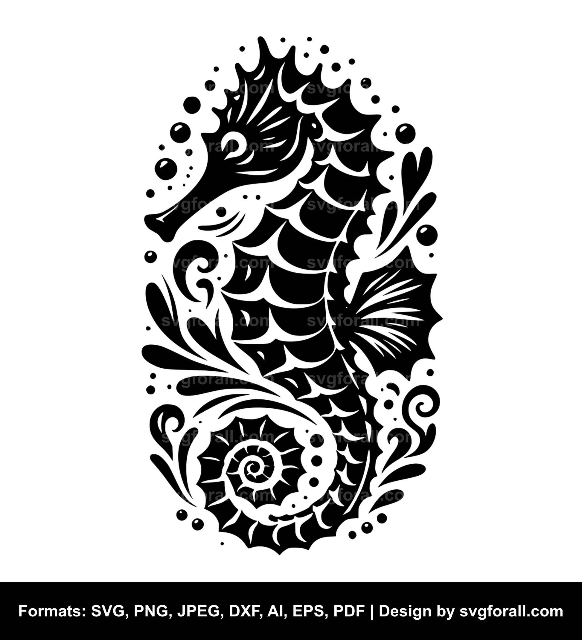 Seahorse SVG For Cricut