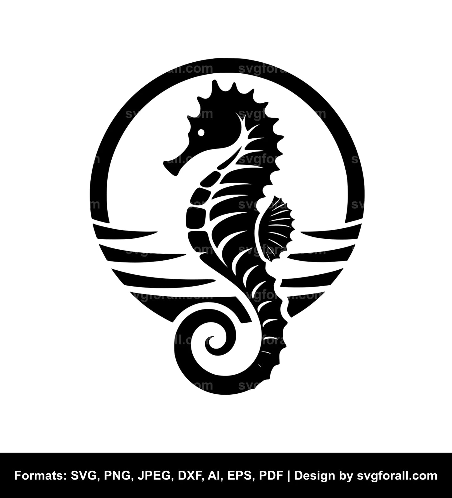 Seahorse SVG Illustration