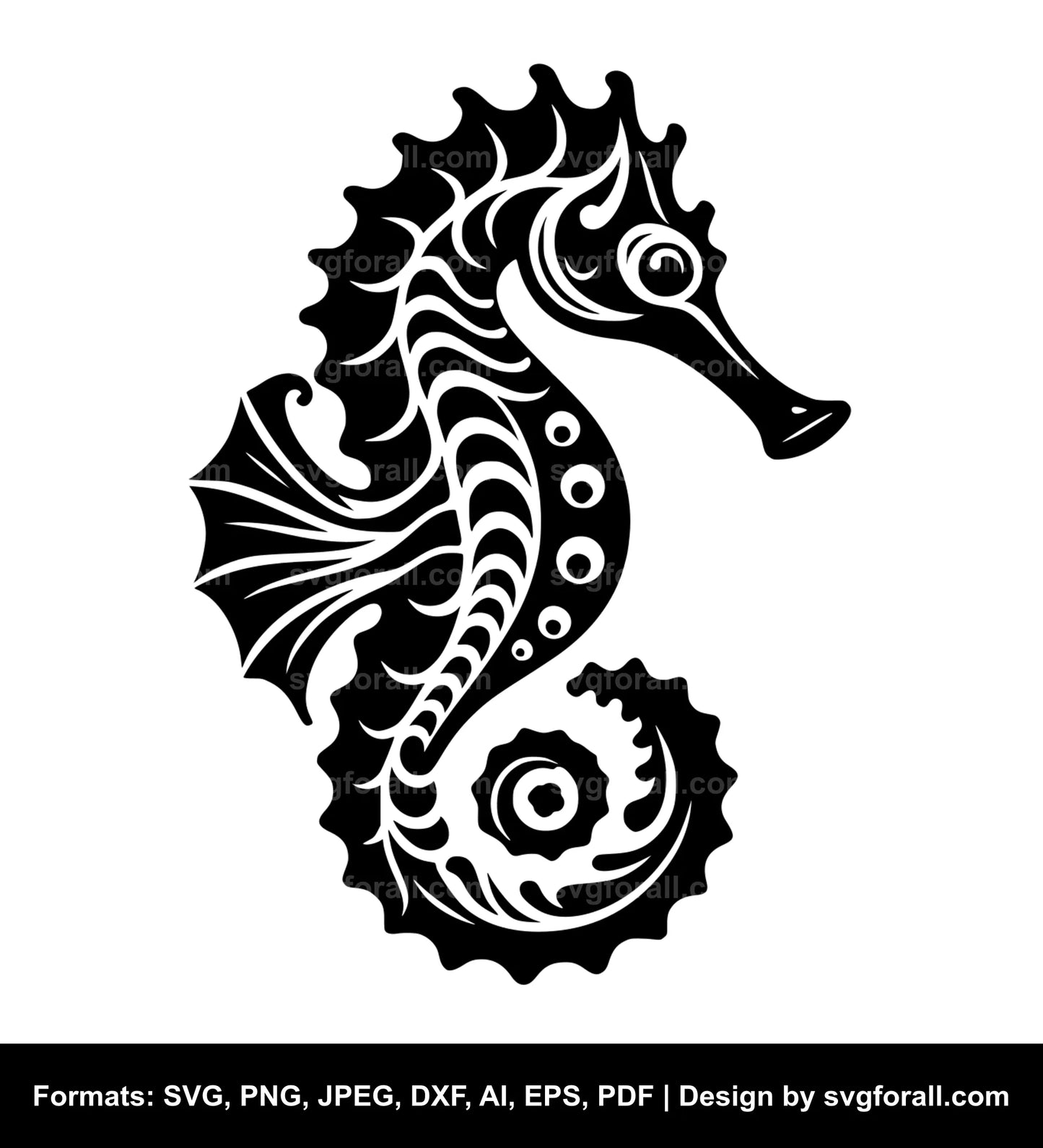 Seahorse SVG Vector File