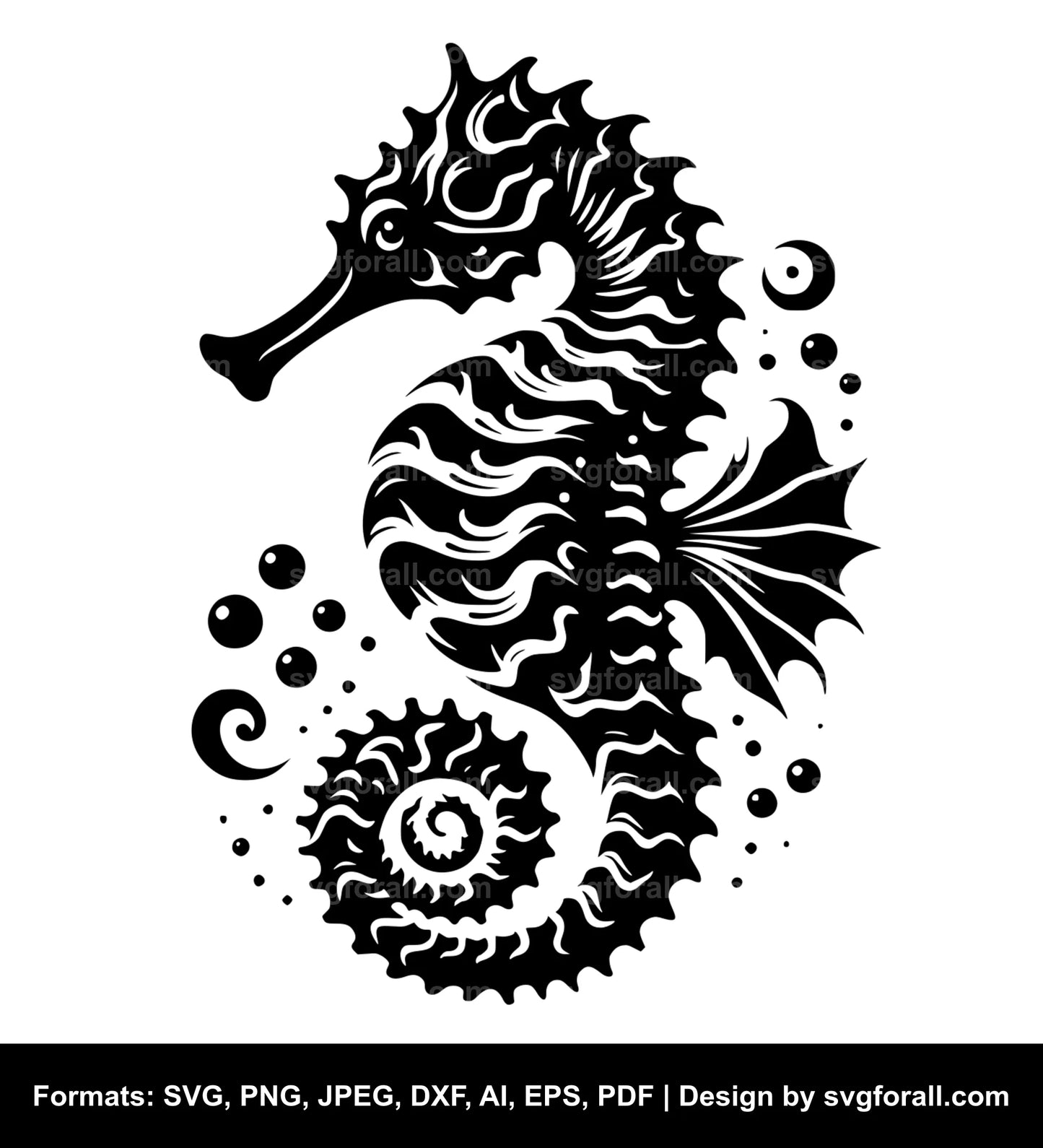 Seahorse SVG Vector Image