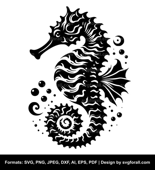 Seahorse SVG Vector Image