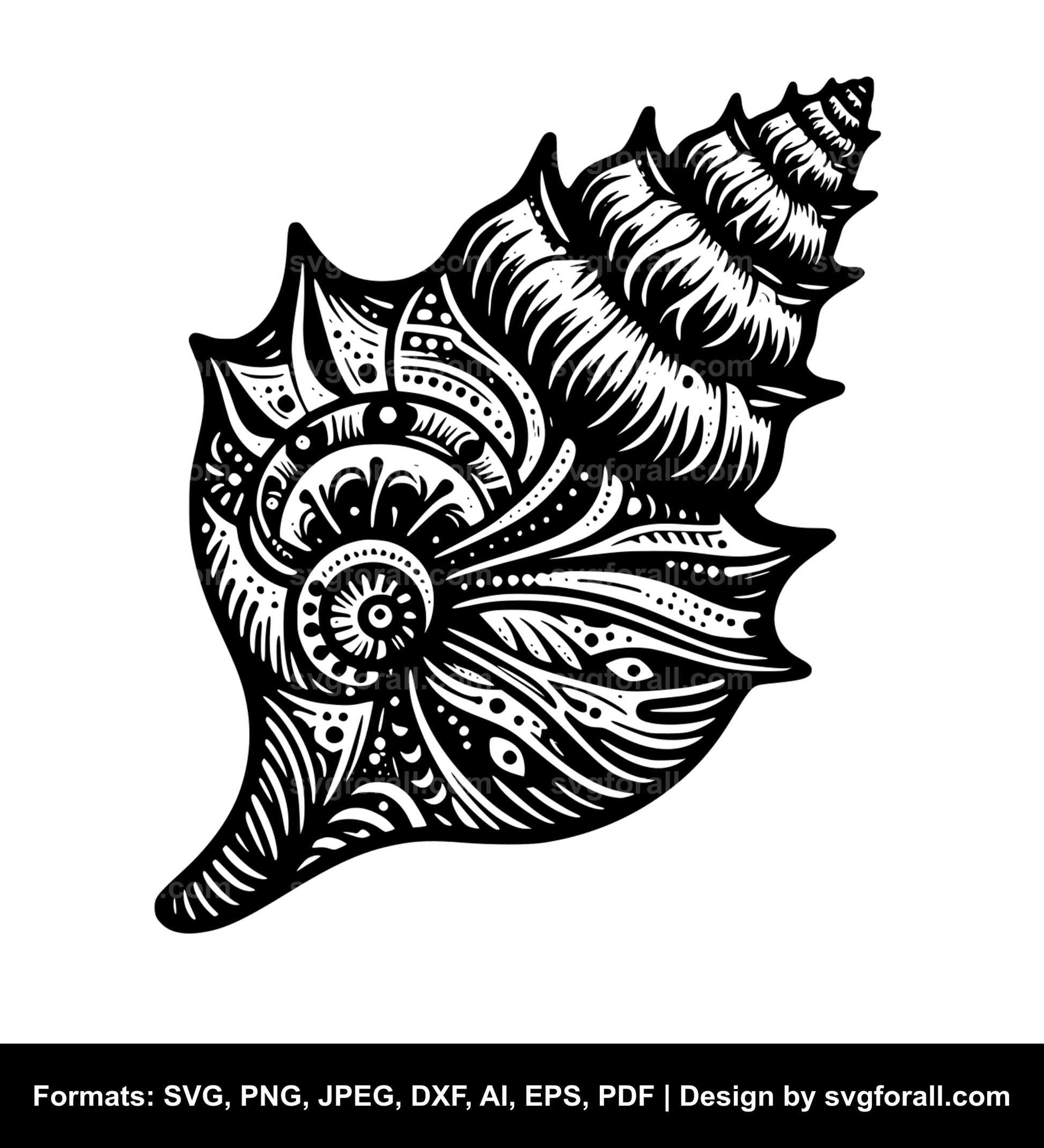 Seashell SVG Vector