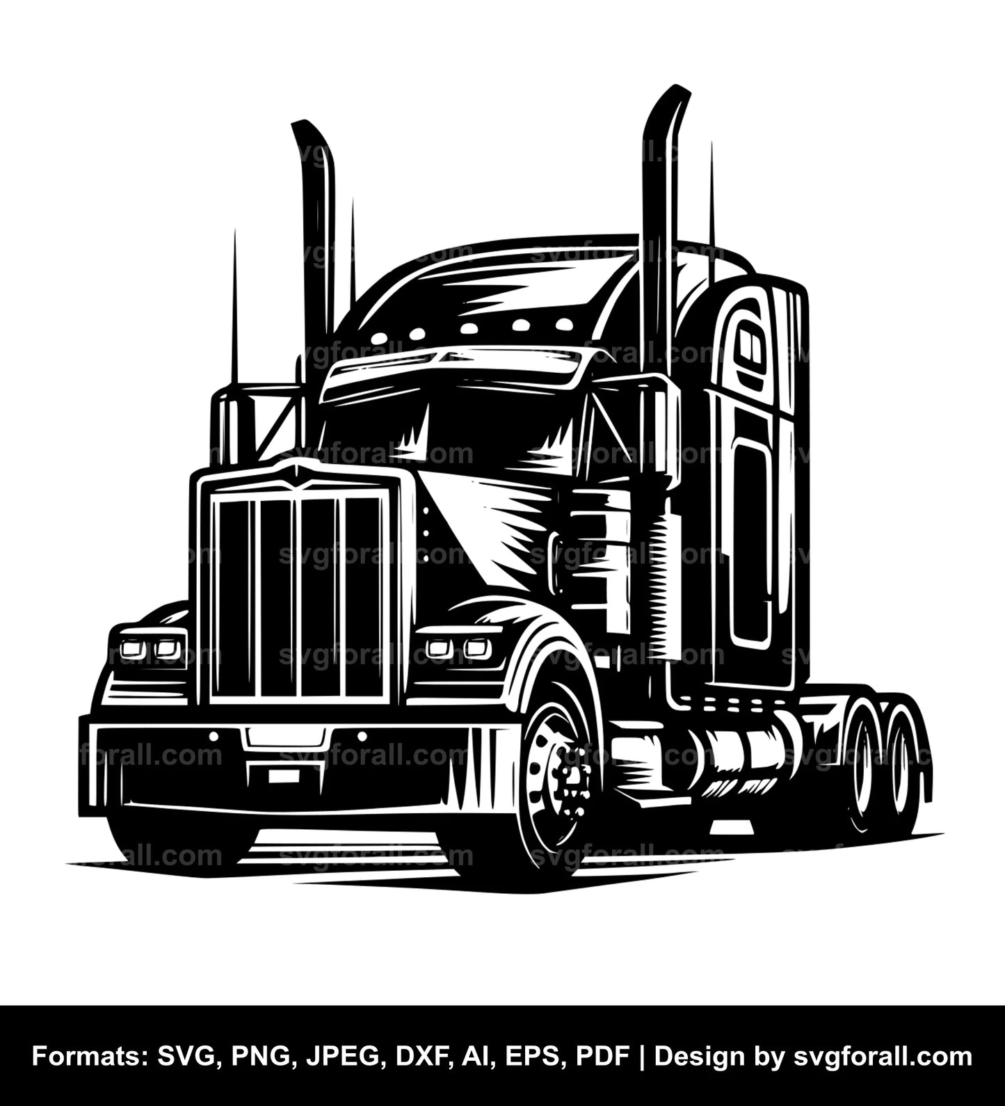 Semi Truck SVG