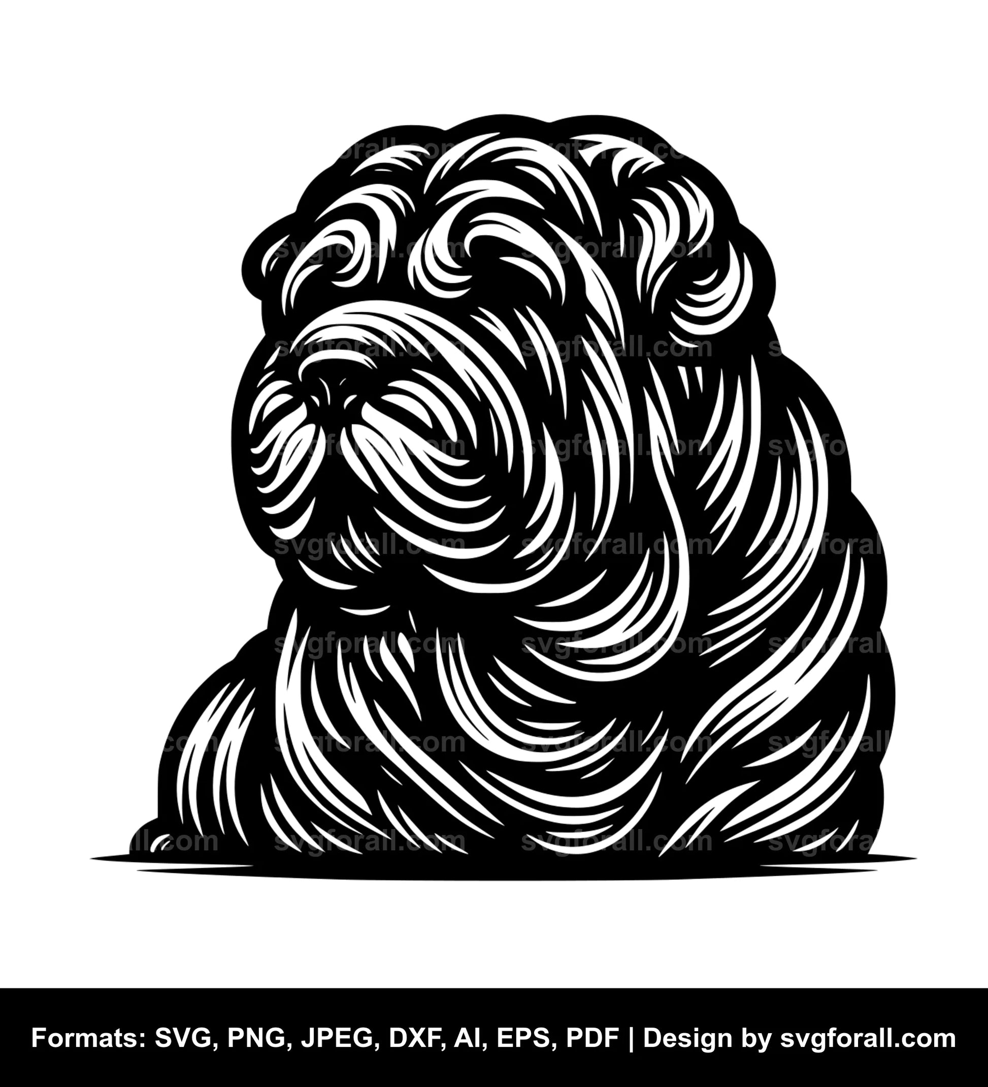 Shar Pei Dog Cricut SVG