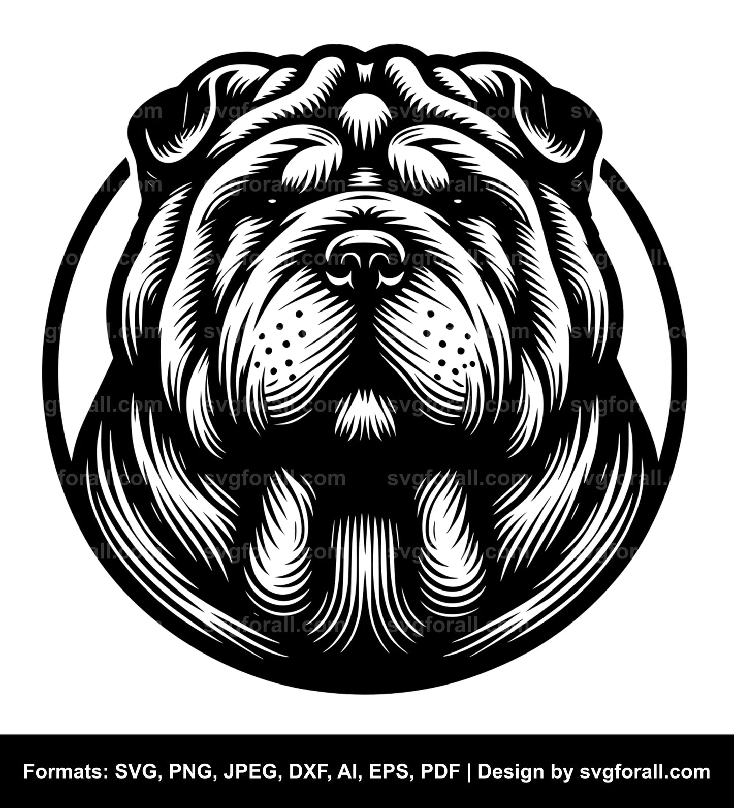 Shar Pei Dog SVG File