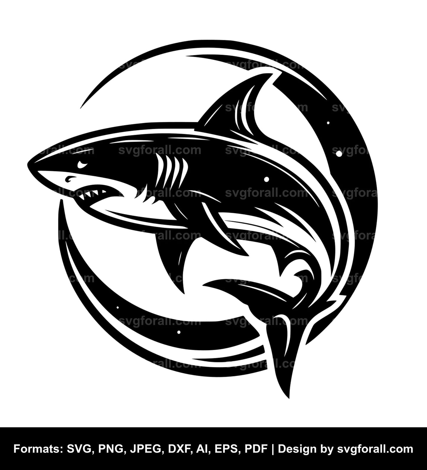 Shark Black SVG