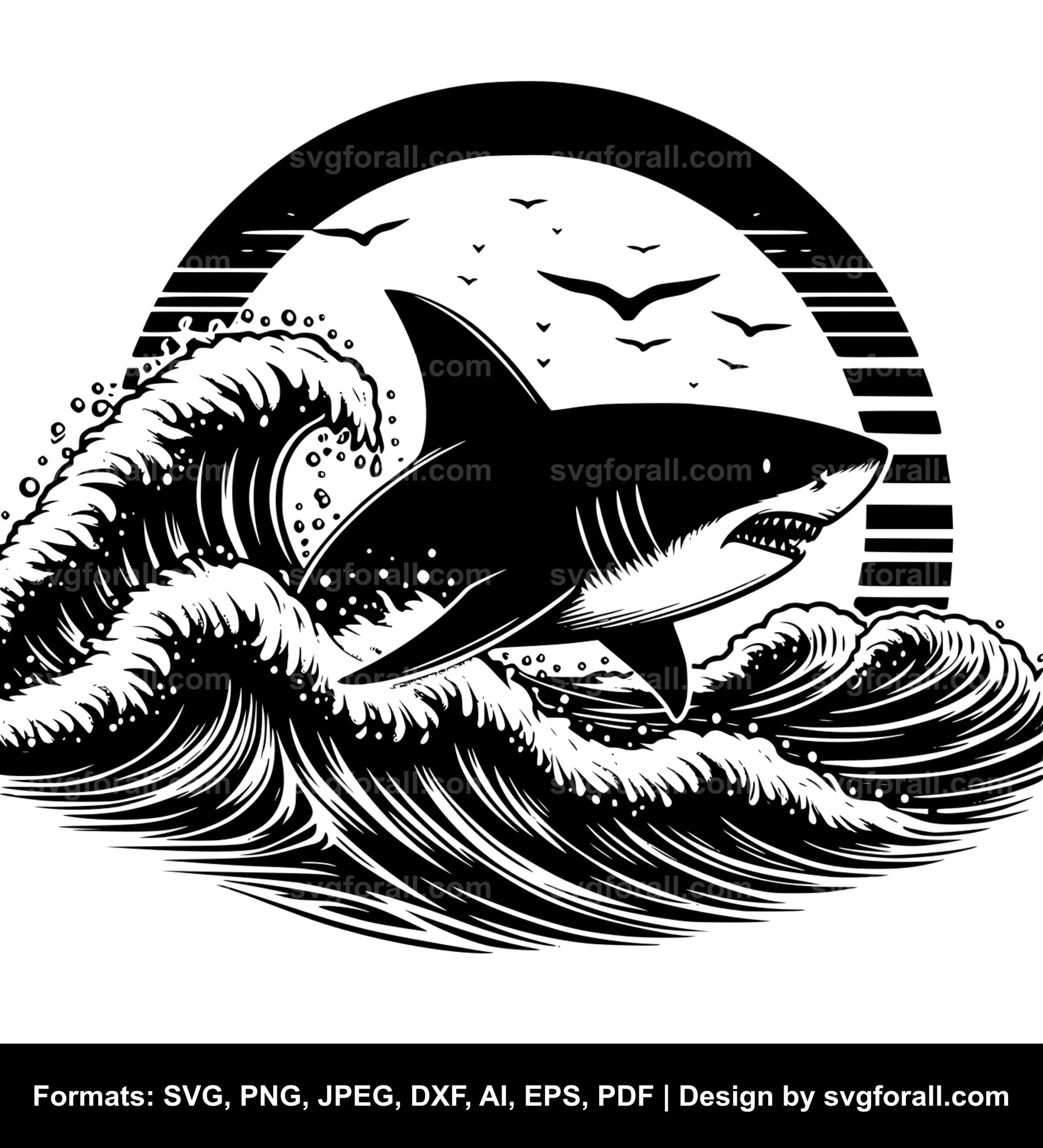 Shark Fin SVG