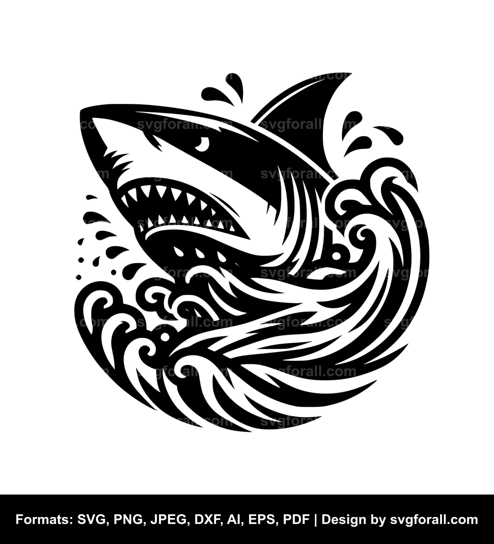 Shark Fin SVG Vector