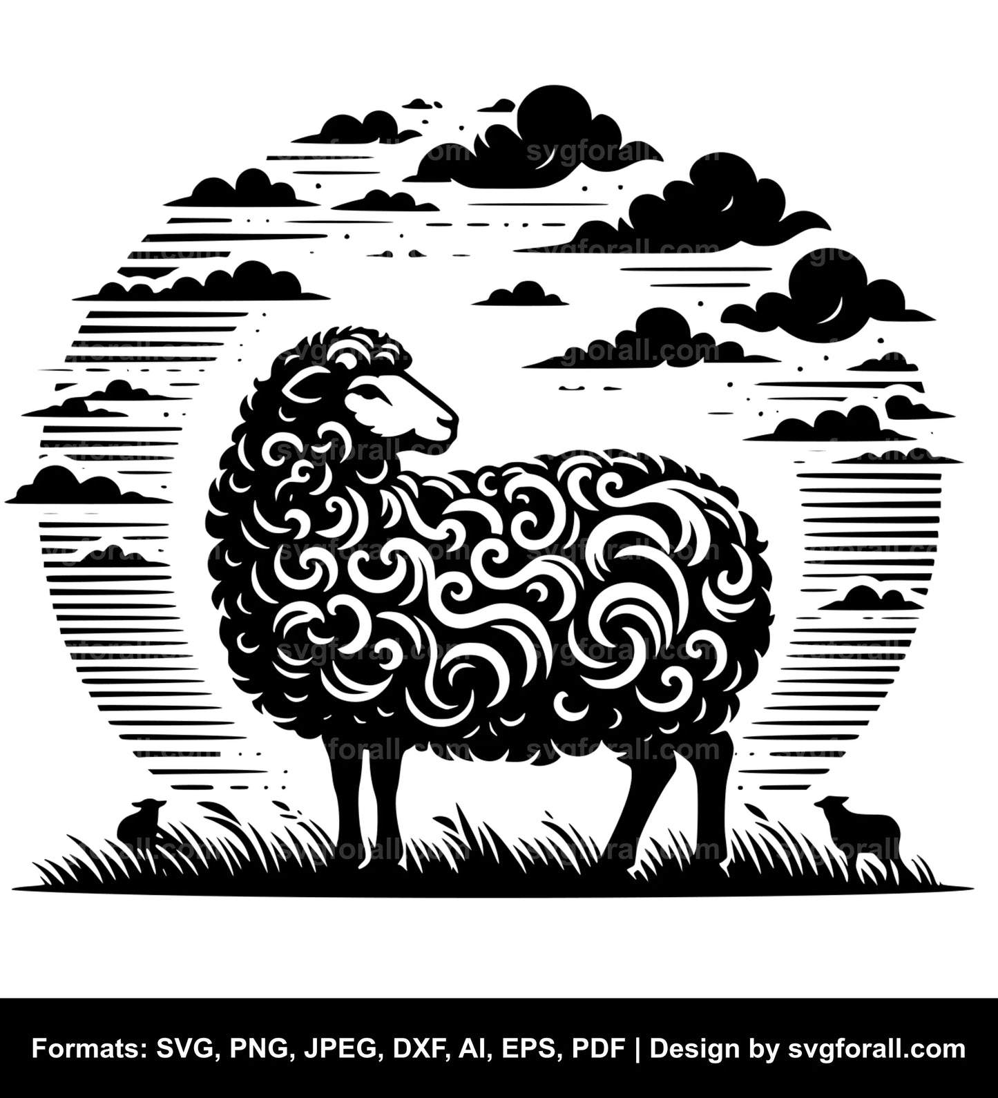 Sheep Black SVG