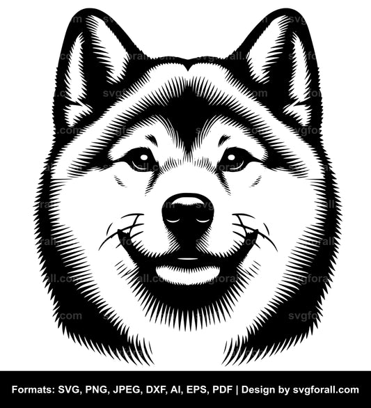 Shiba Inu Dog Black SVG