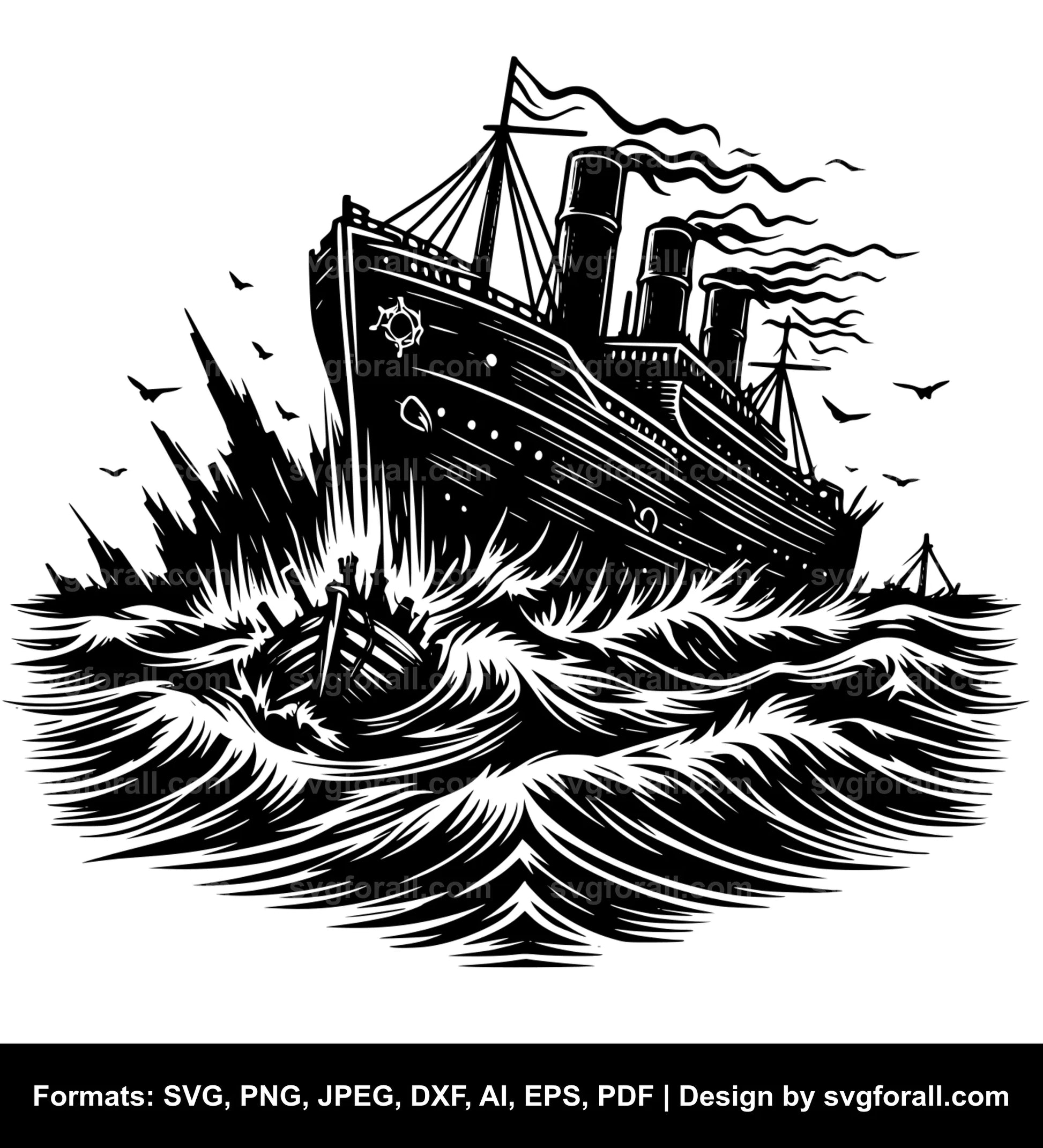 Shipwreck Black SVG