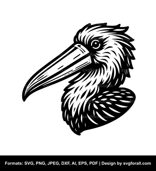 Shoebill Black SVG