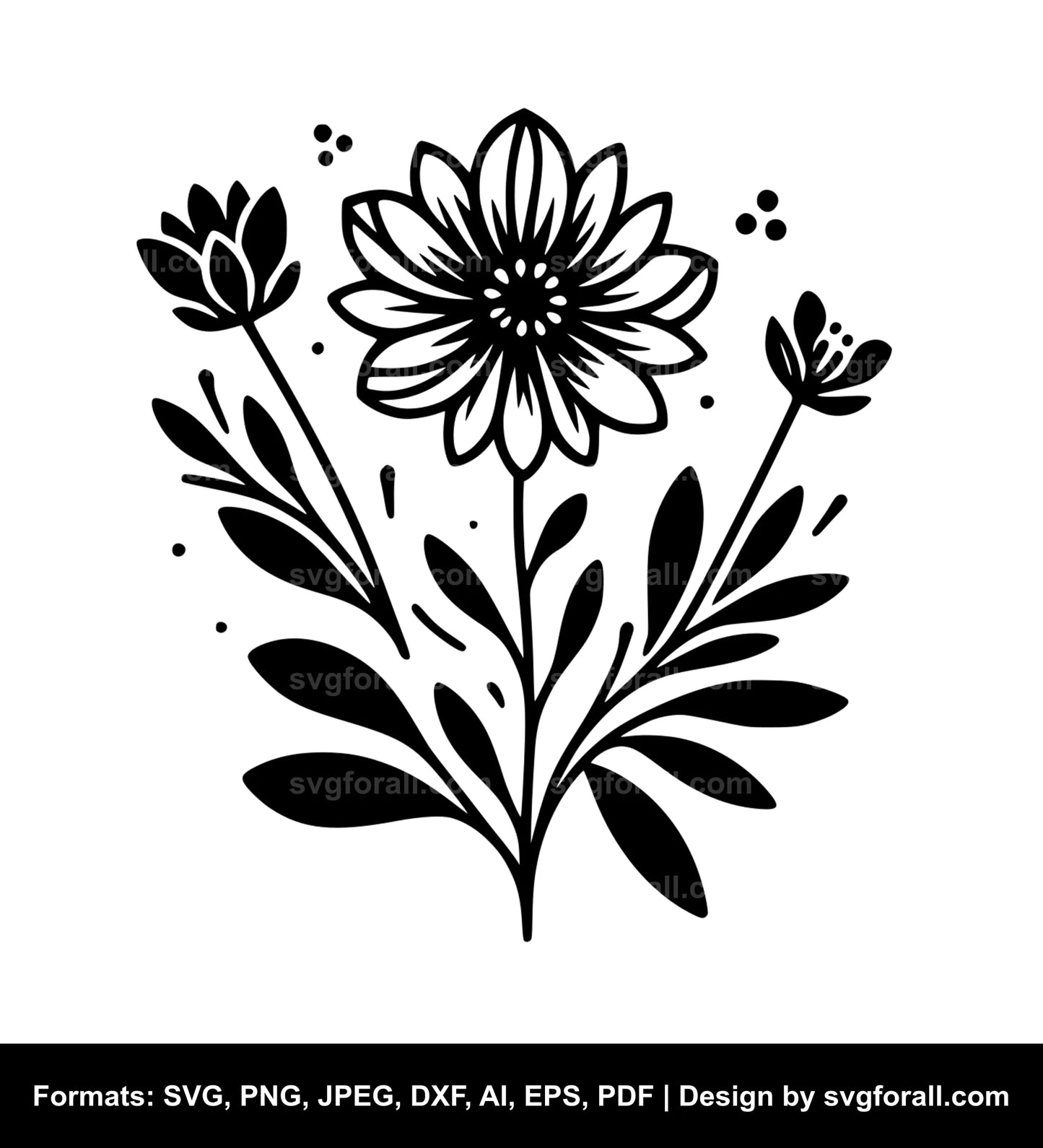 Simple Flower Cricut SVG