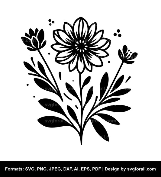 Simple Flower Cricut SVG