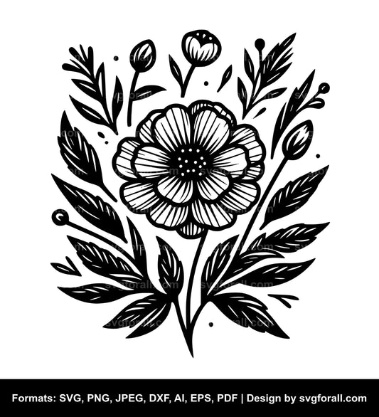 Simple Flower SVG Design