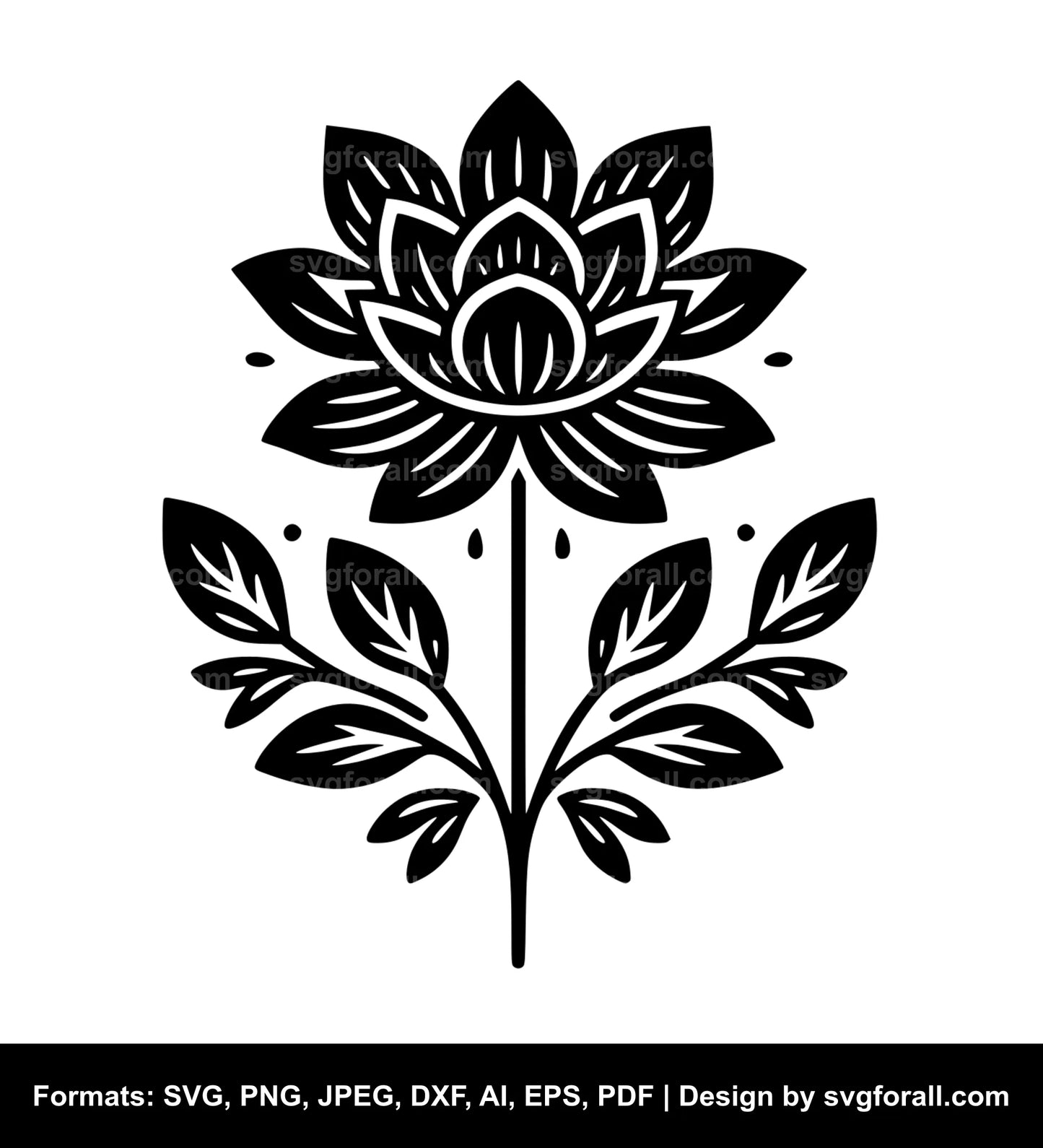 Simple Flower SVG Vector