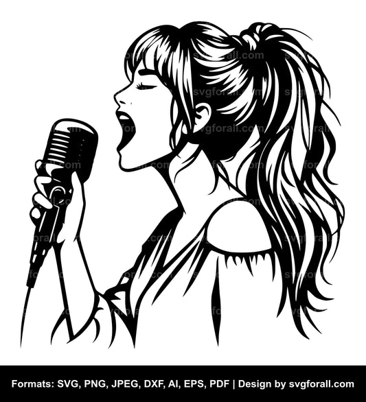 Singing Girl SVG