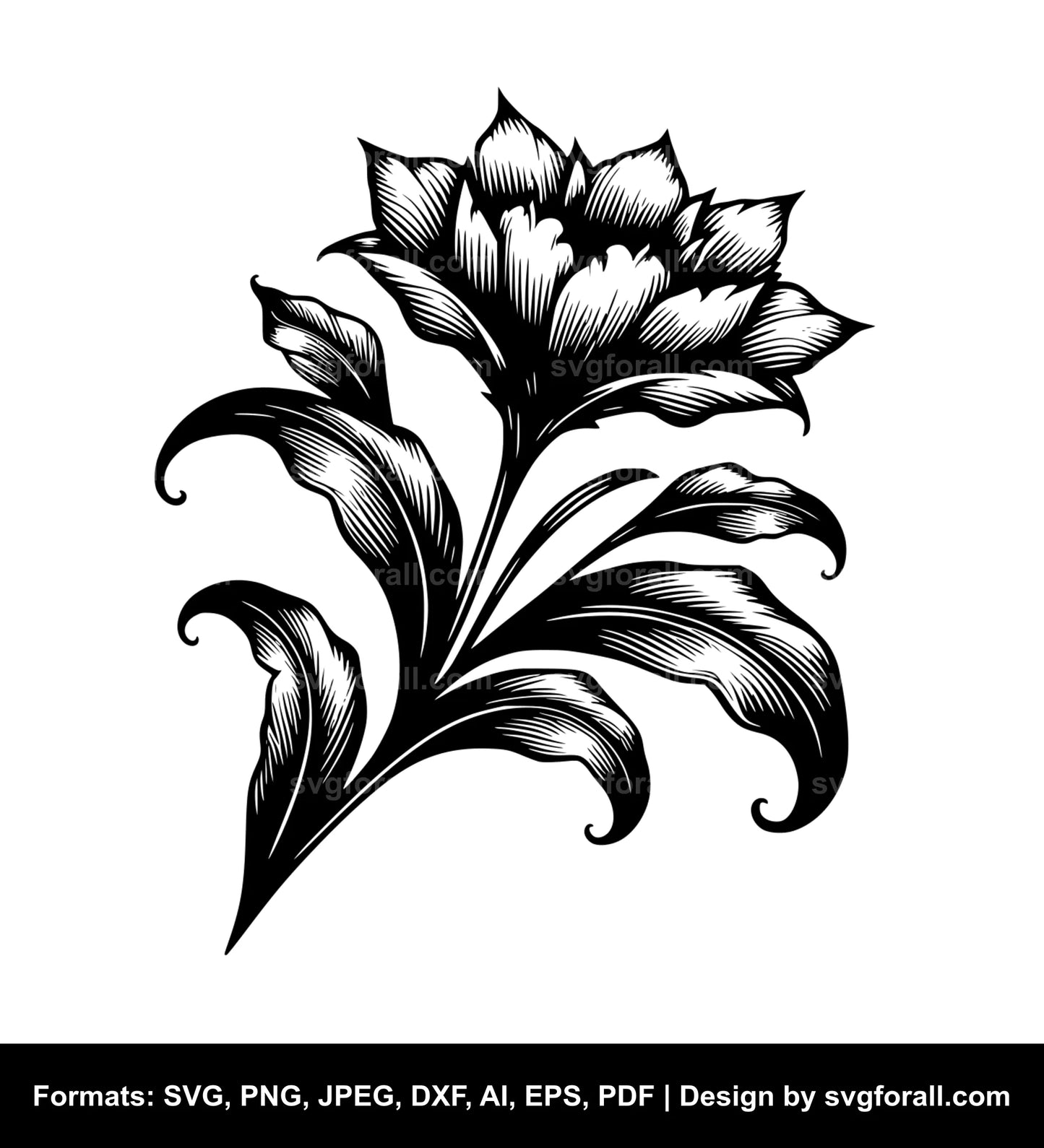 Single Flower Cricut SVG