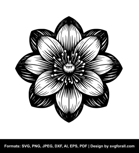 Single Flower Vector SVG