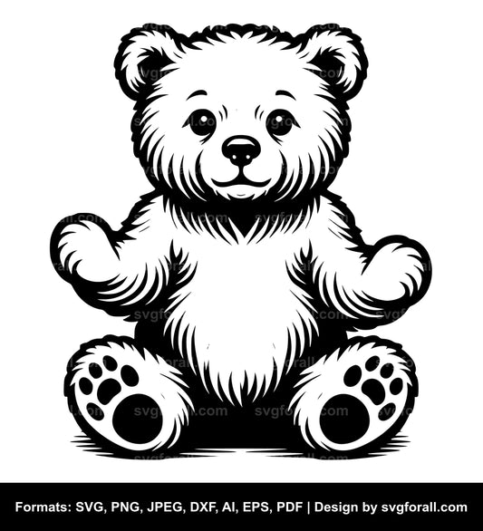 Sitting Baby Bear SVG