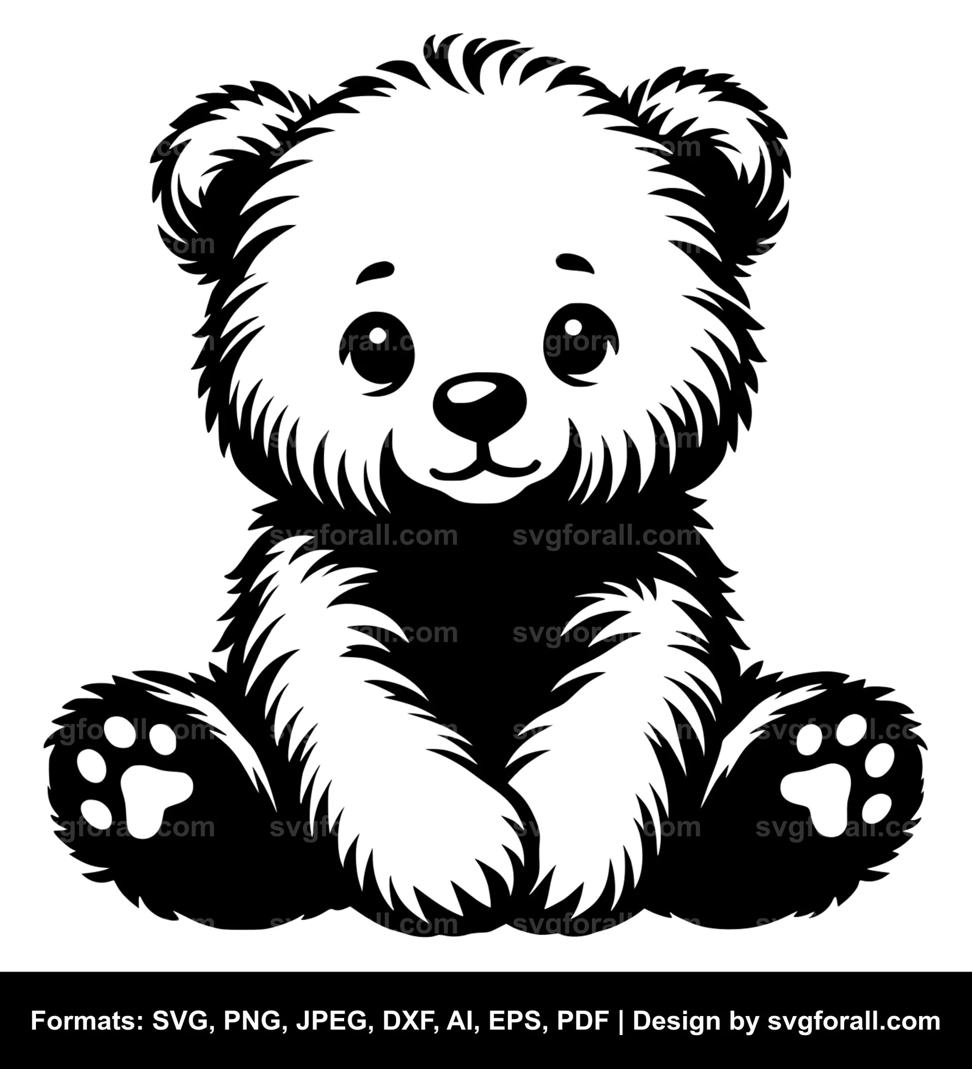 Sitting Baby Bear SVG File