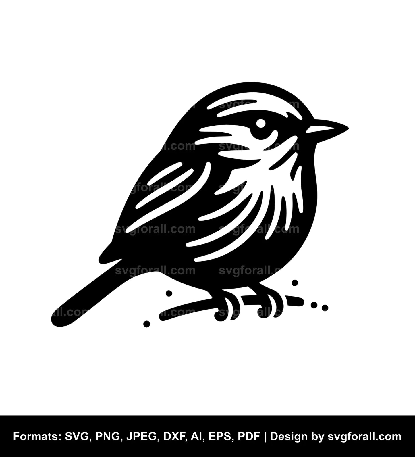 Sitting Bird Cricut SVG