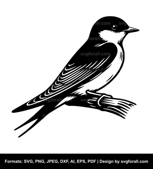 Sitting Bird SVG File