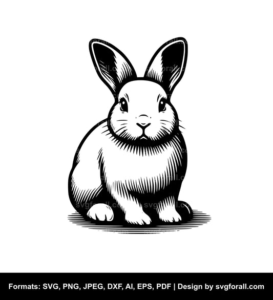 Sitting Bunny SVG