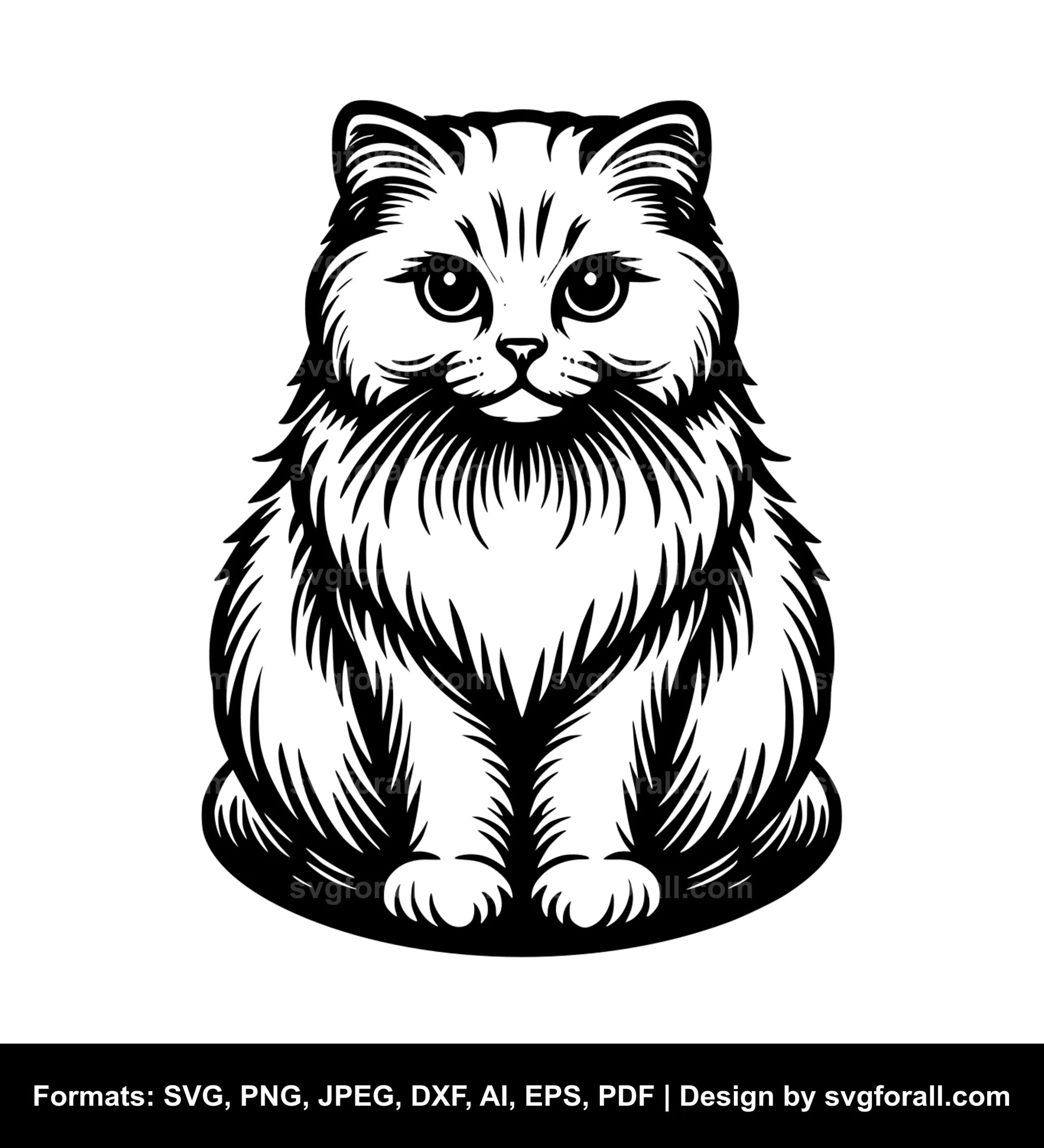 Sitting Cat SVG PNG