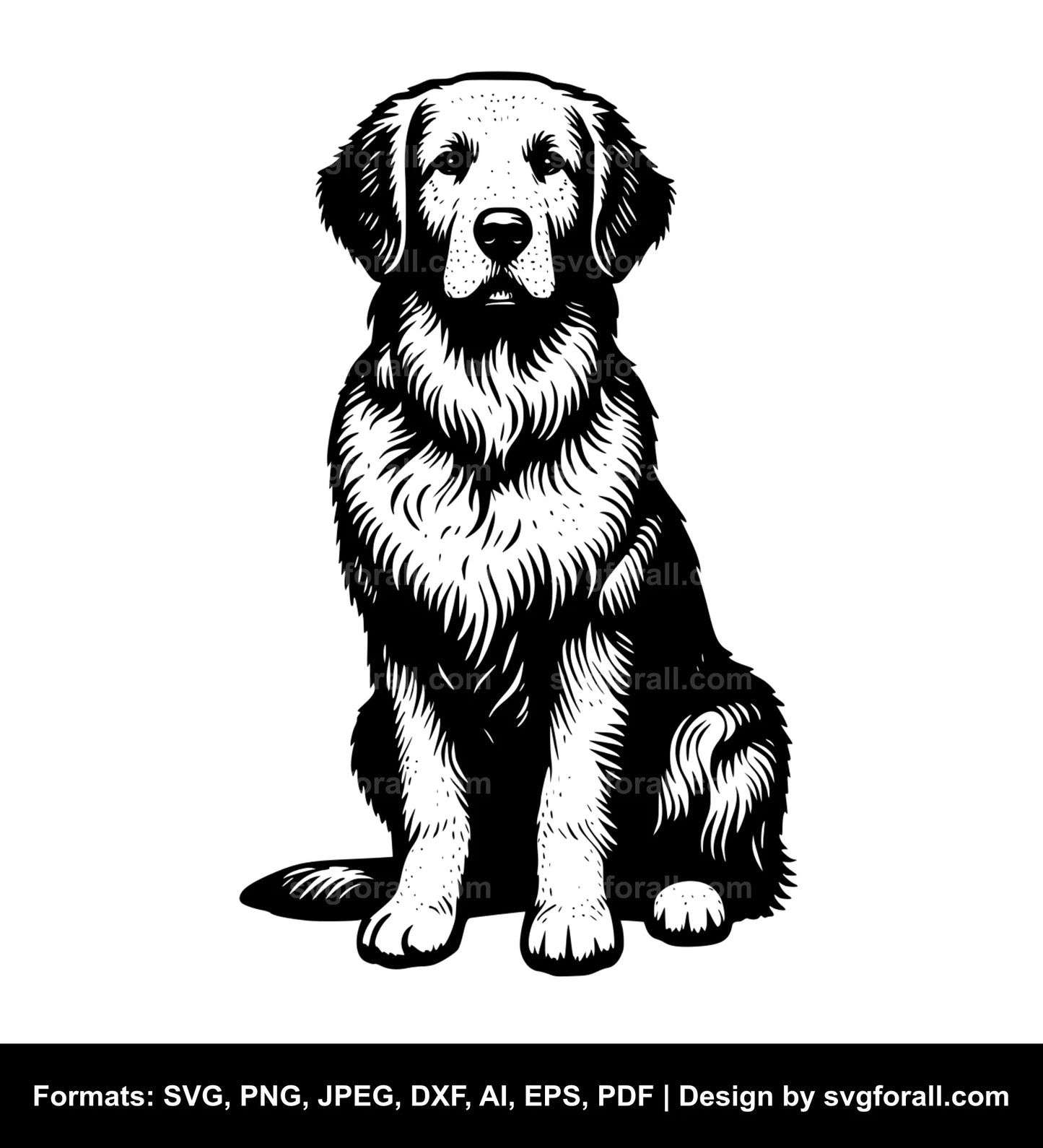 Sitting Dog SVG Design