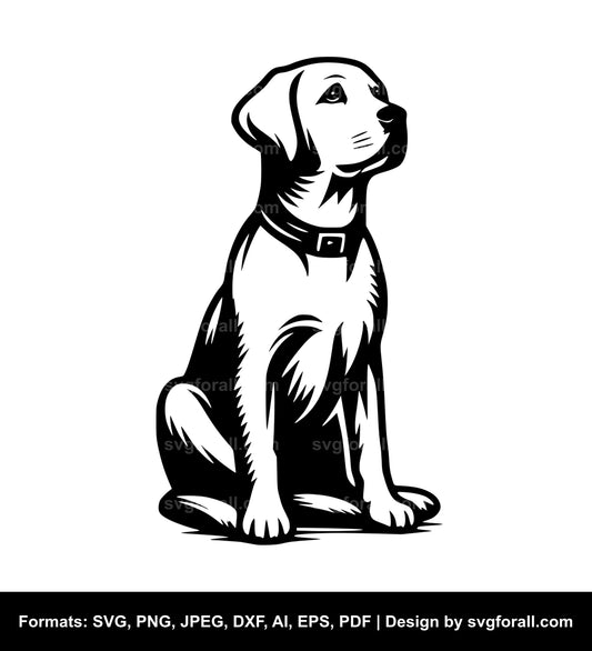 Sitting Dog SVG Vector