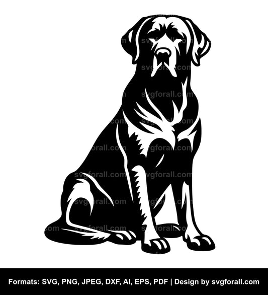 Sitting Dog Vector SVG