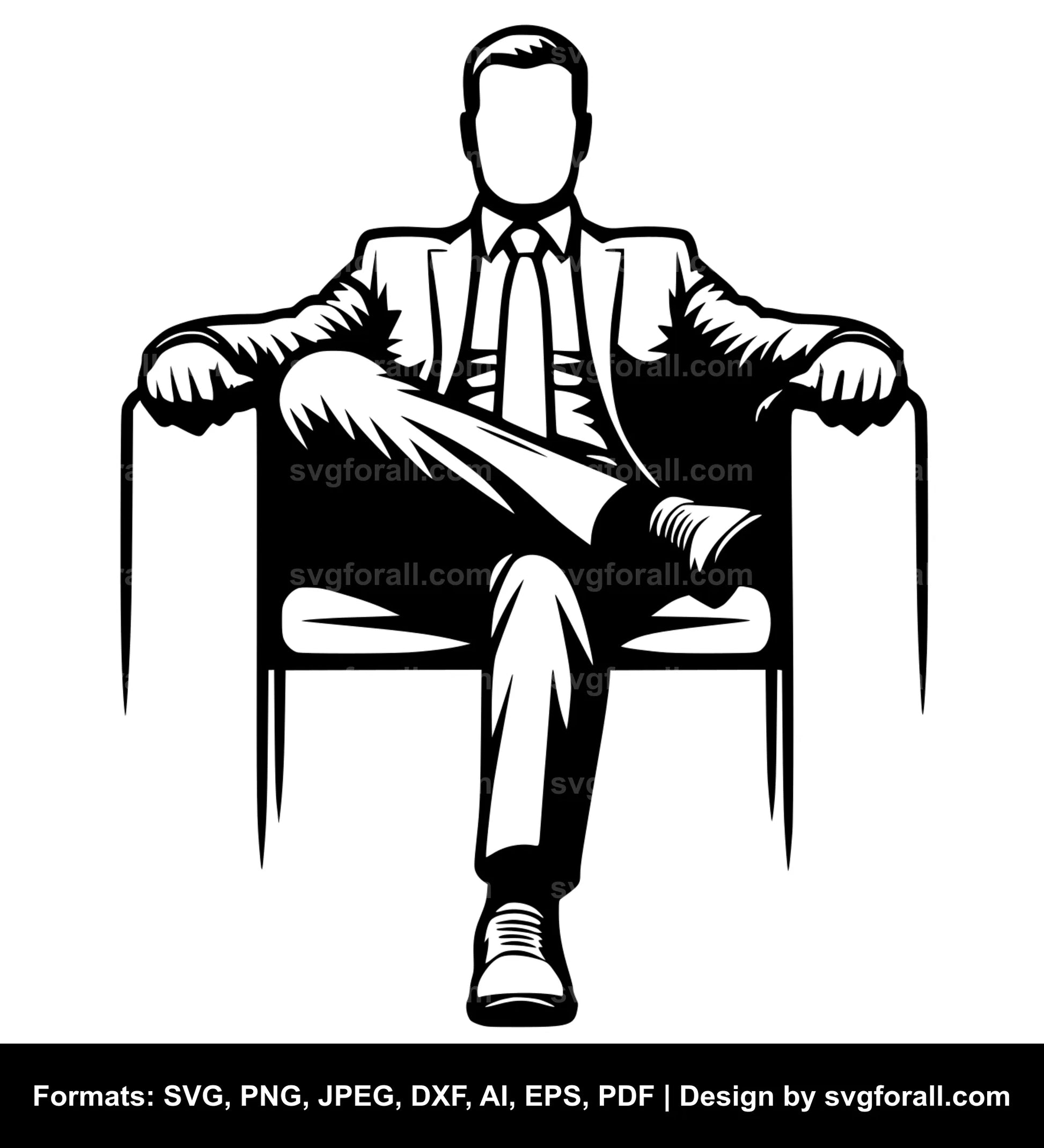 Sitting Man SVG