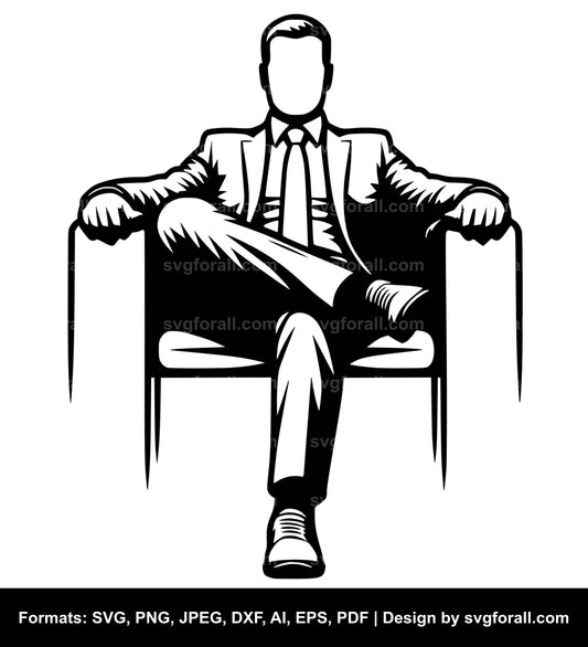 Sitting Man SVG