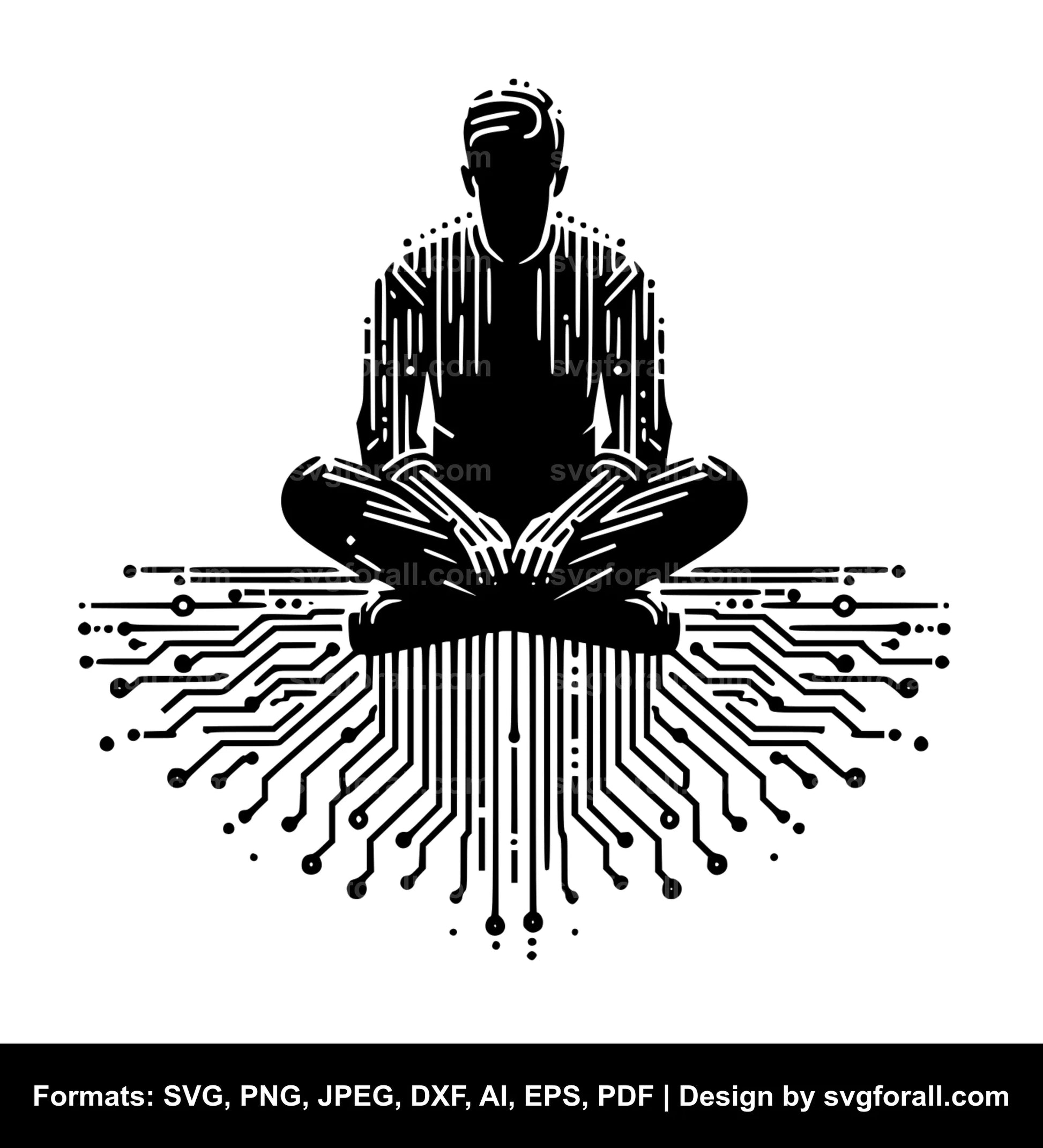 Sitting Man SVG File