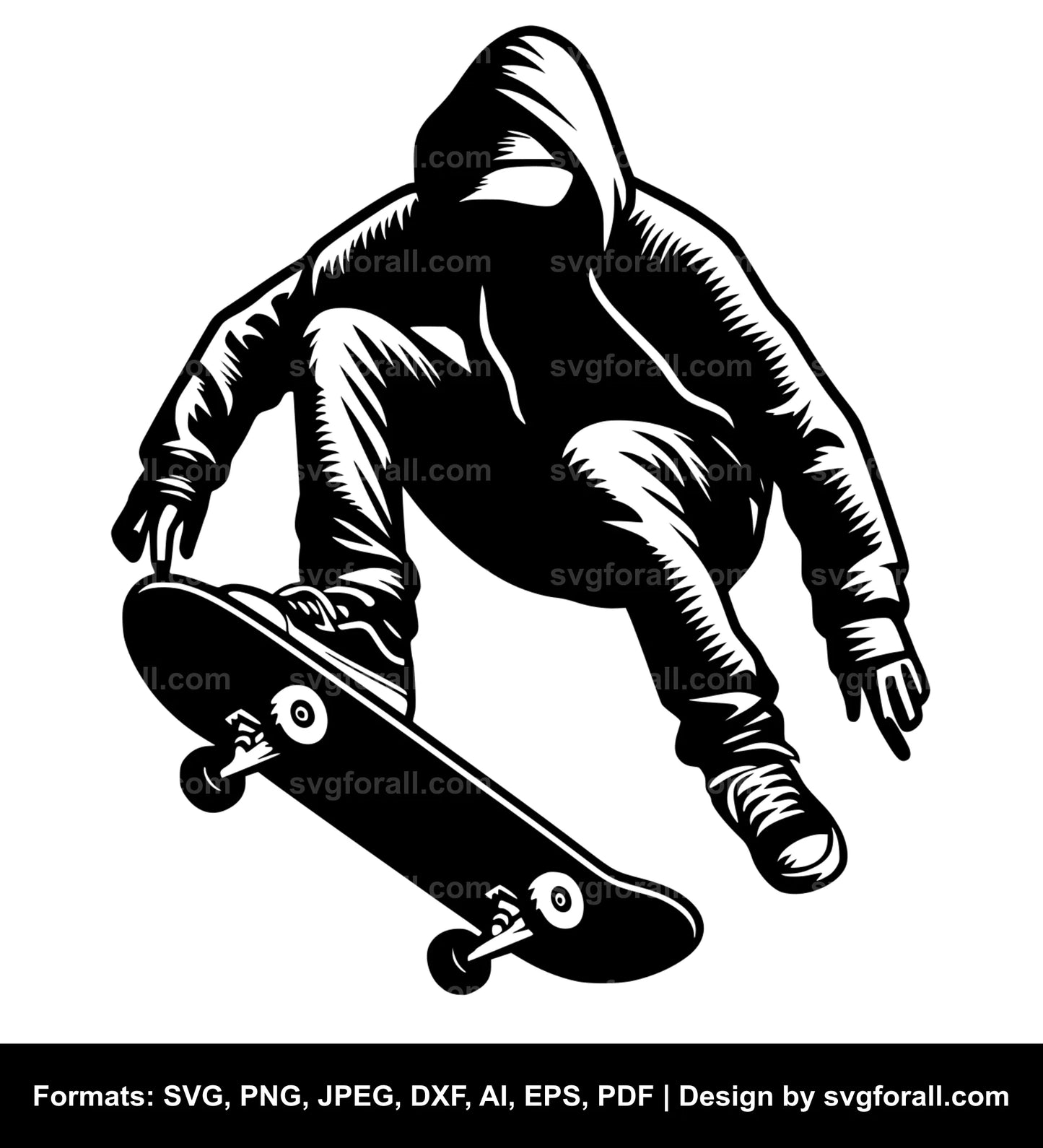 Skateboarding Boy SVG