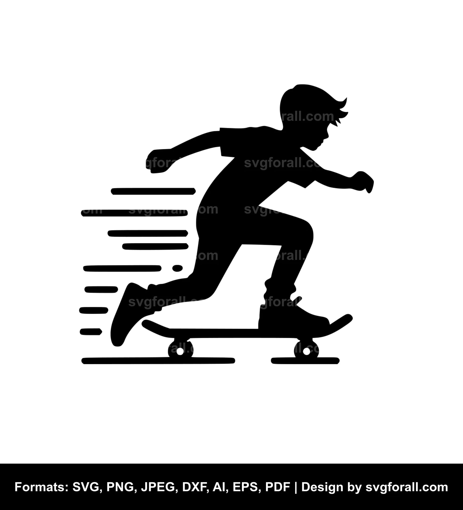 Skateboarding Boy SVG Design