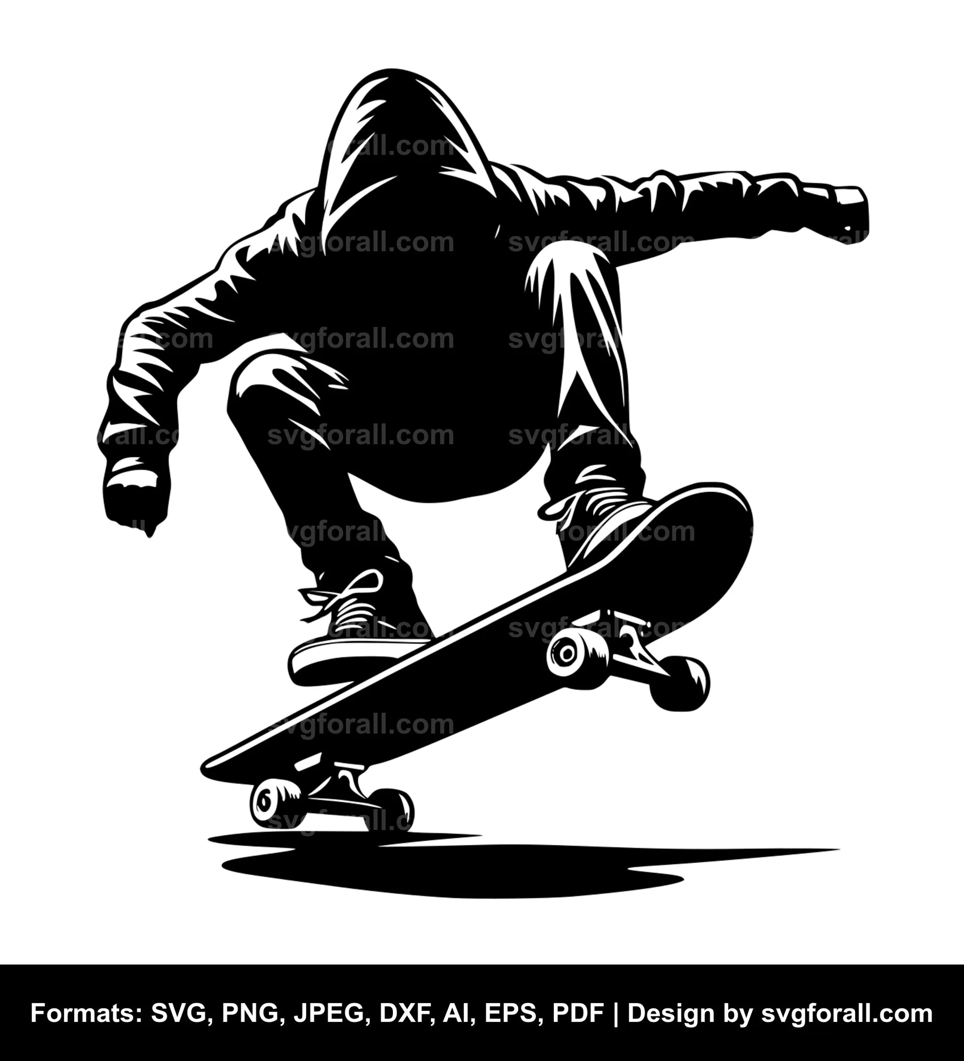 Skateboarding Boy SVG File