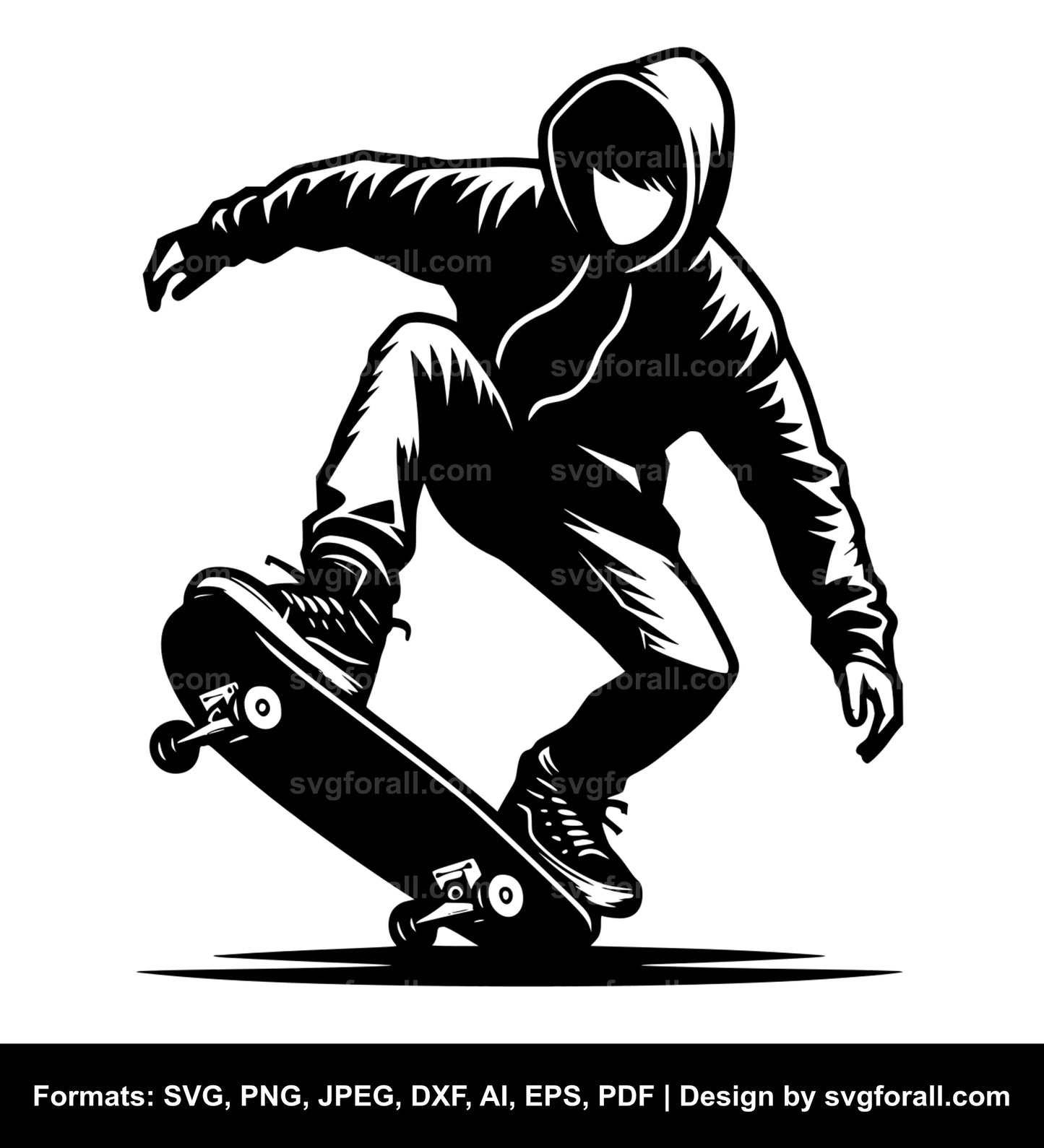 Skateboarding Boy SVG PNG