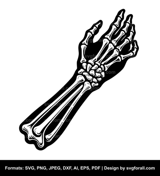 Skeleton Arm Clipart SVG