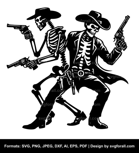 Skeleton Cowboy Cricut SVG