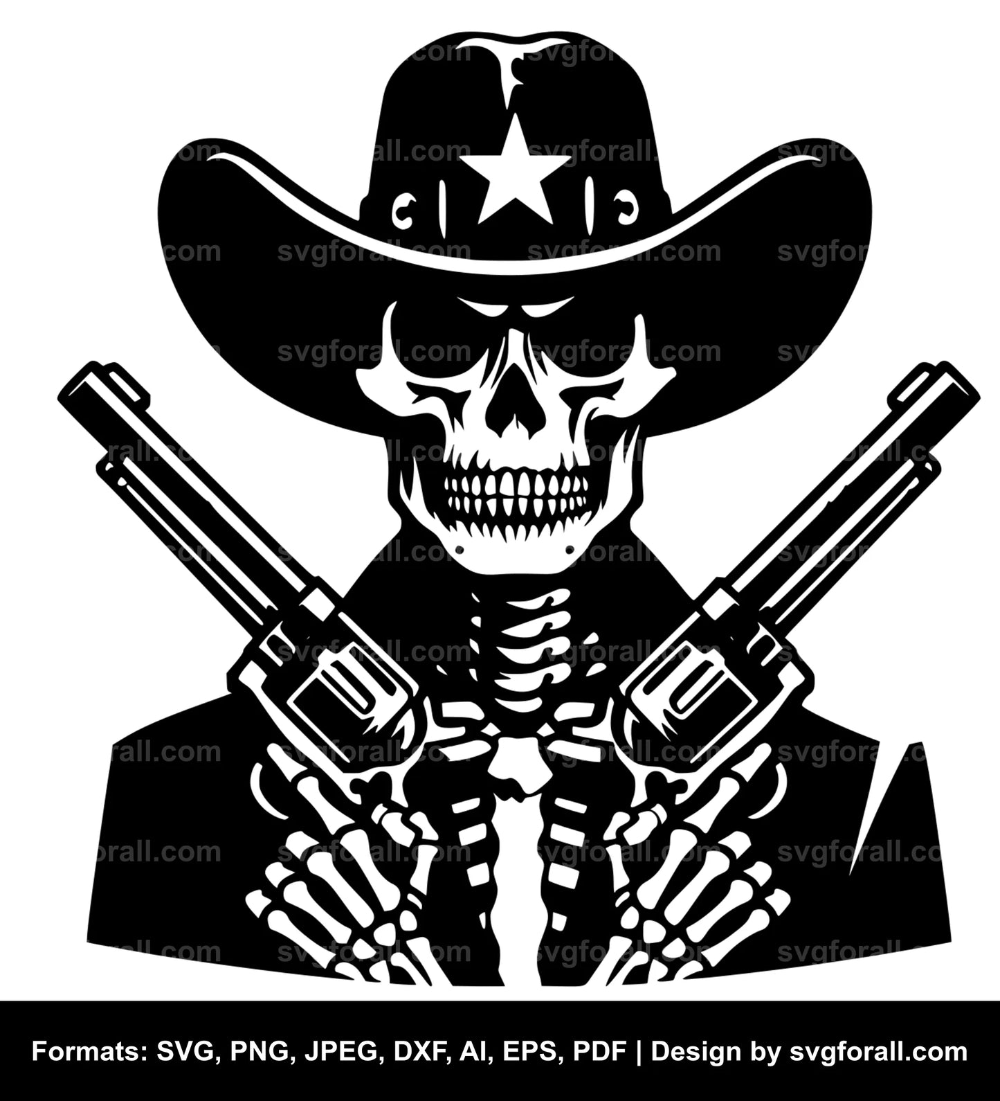 Skeleton Cowboy SVG File