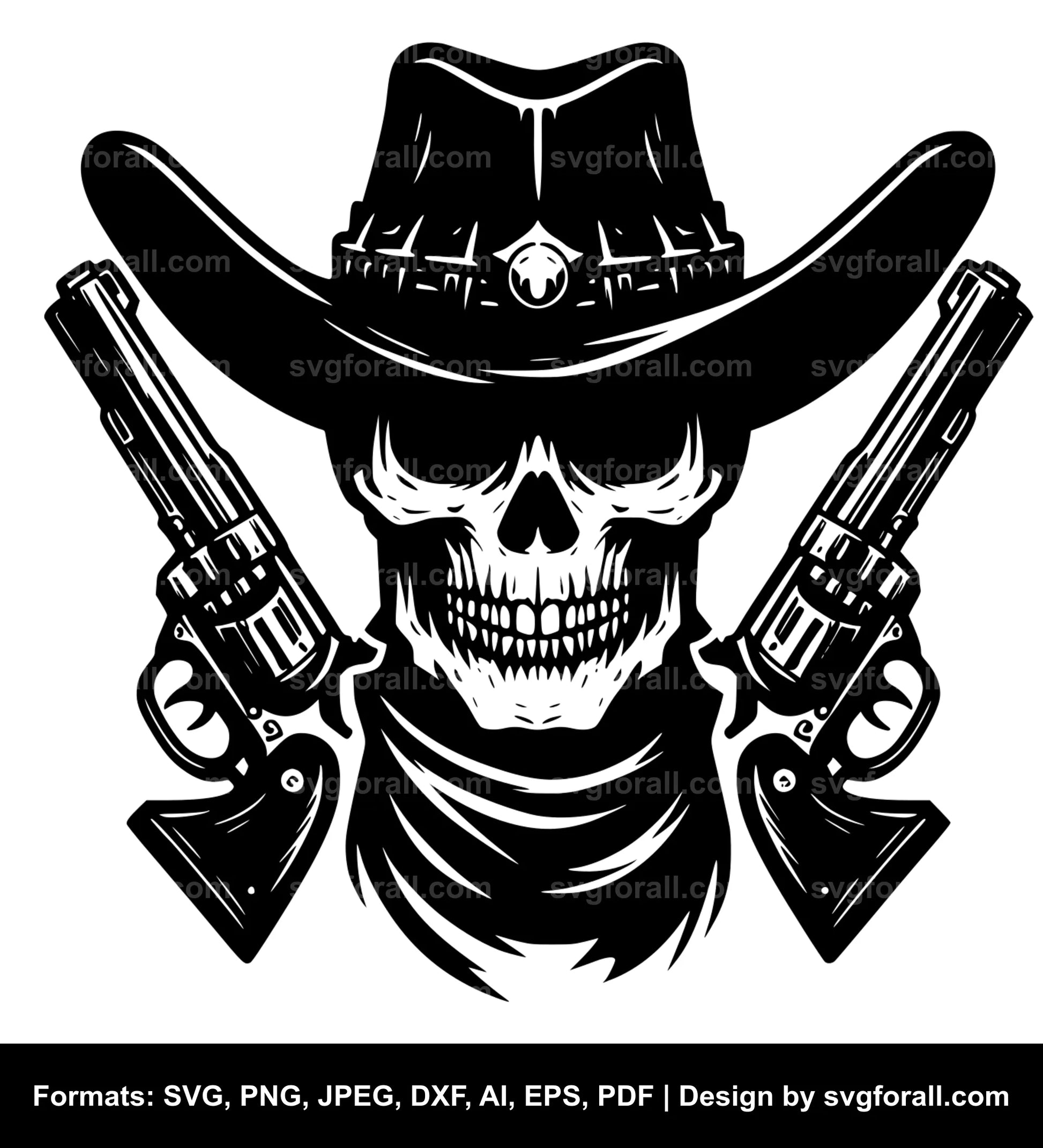 Skeleton Cowboy SVG PNG