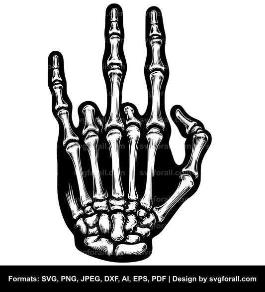 Skeleton Finger Black SVG