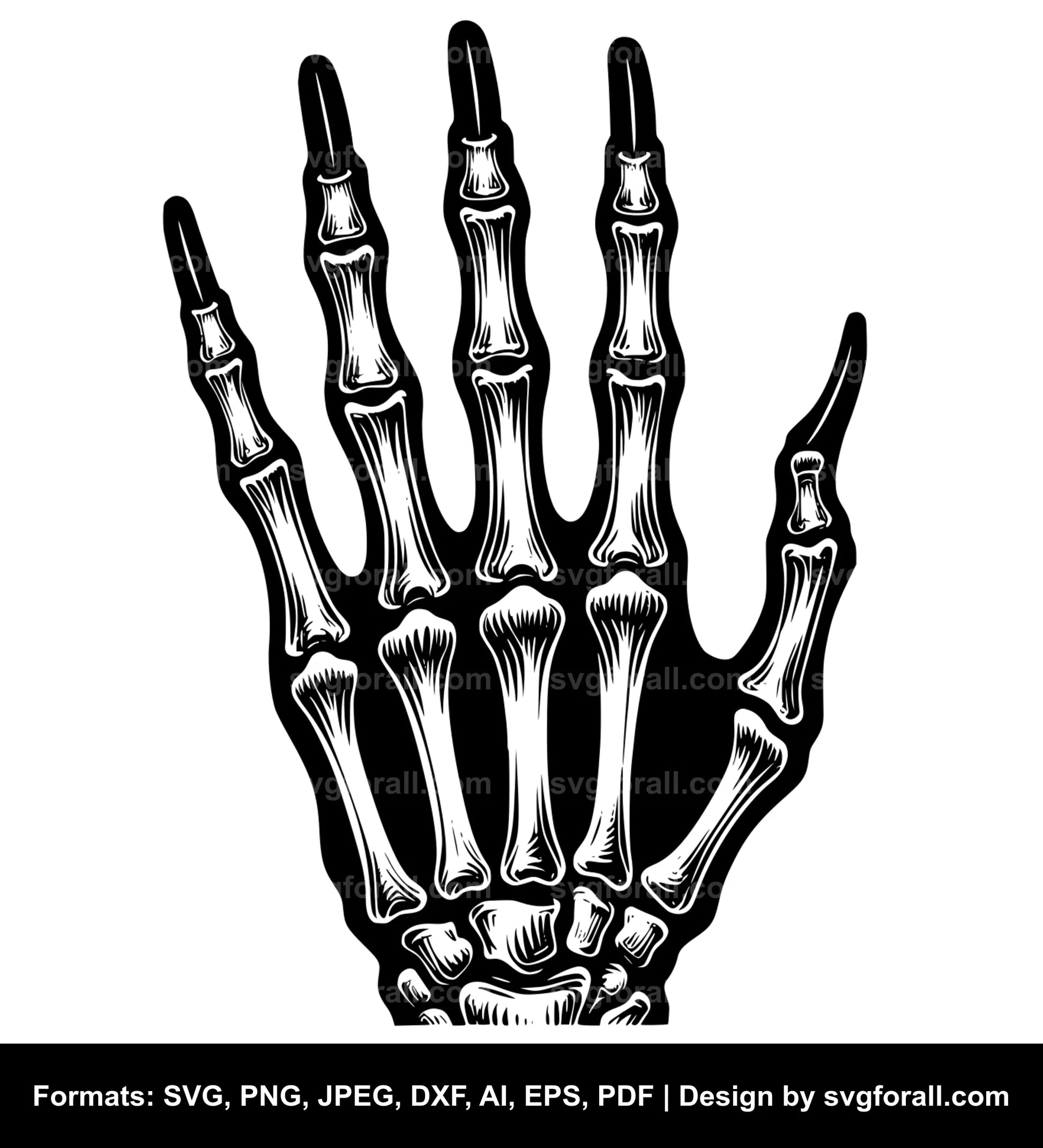 Skeleton Finger Cricut SVG