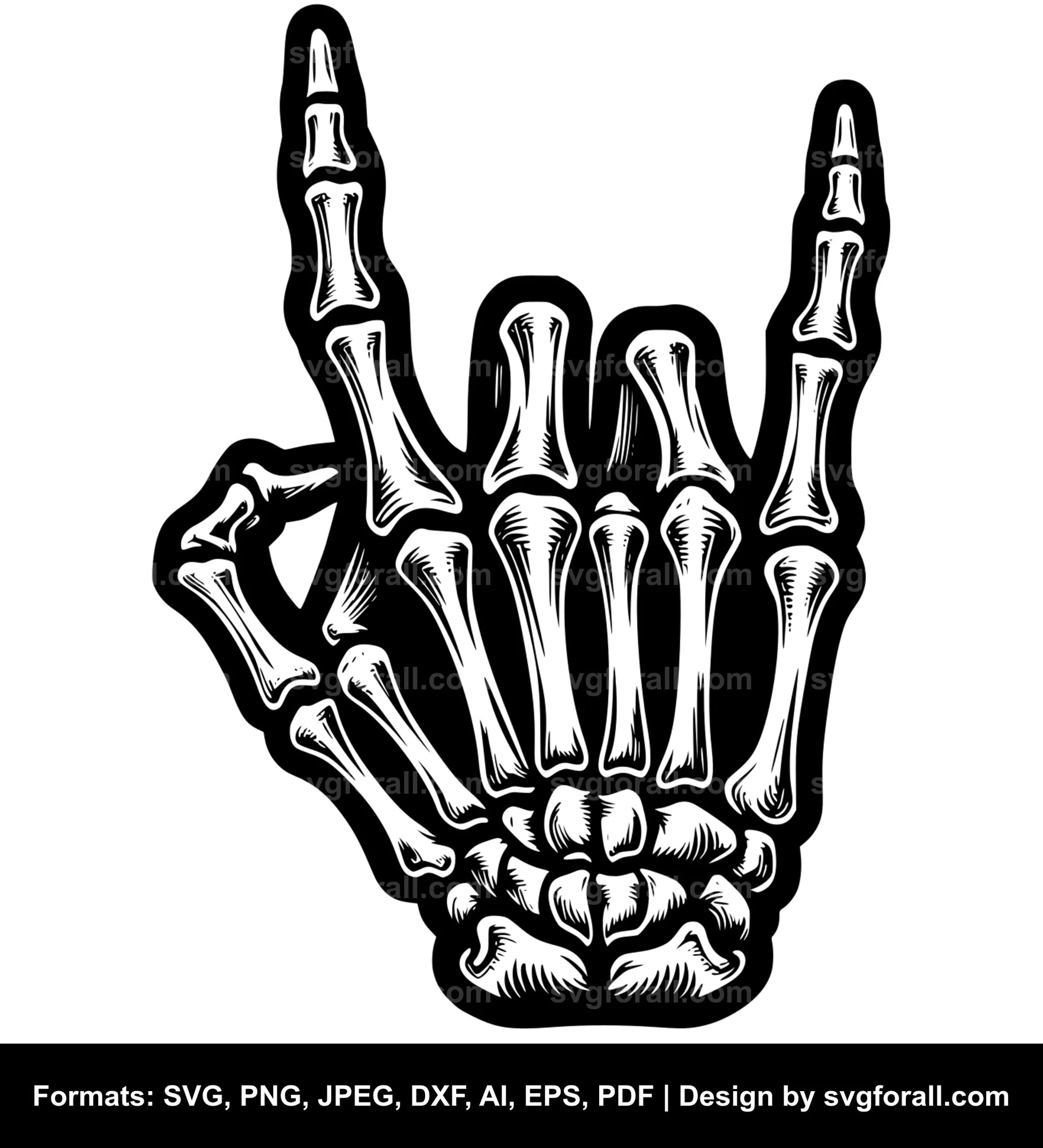 Skeleton Finger SVG Vector