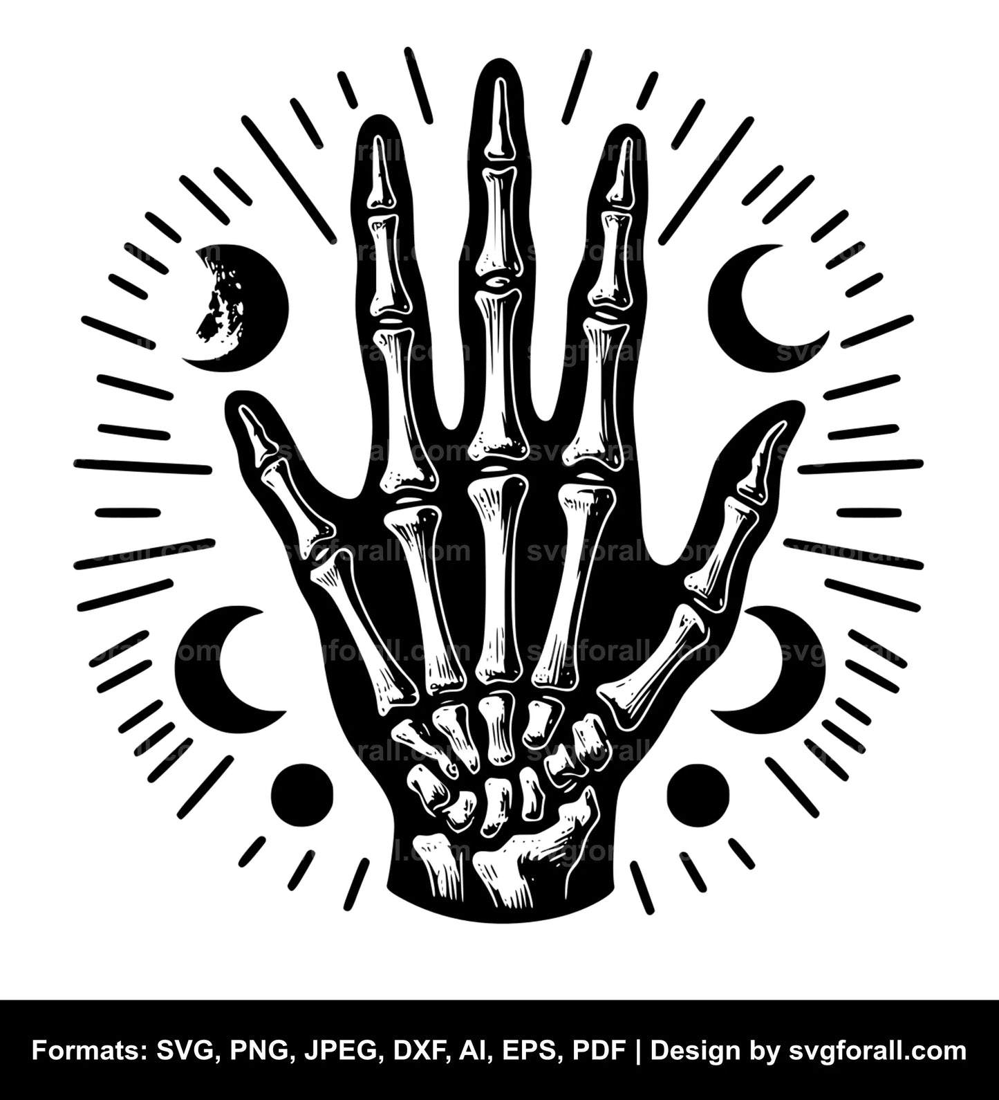 Skeleton Hand SVG Design