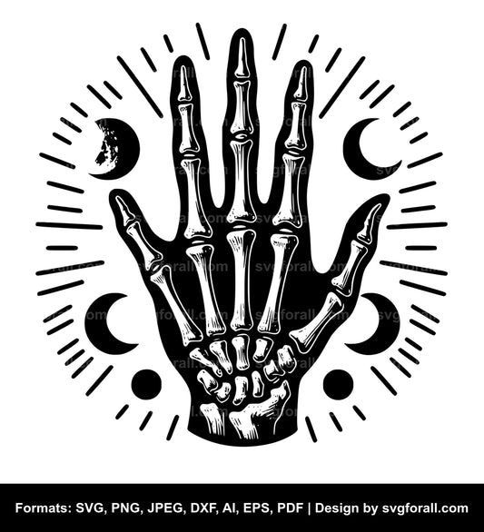 Skeleton Hand SVG Design