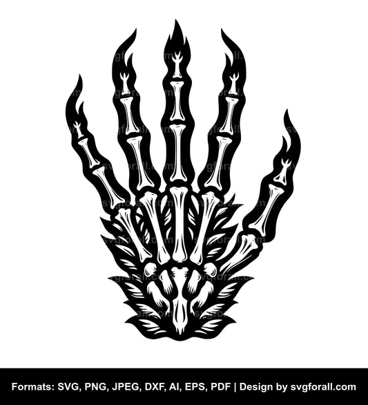 Skeleton Hand SVG File