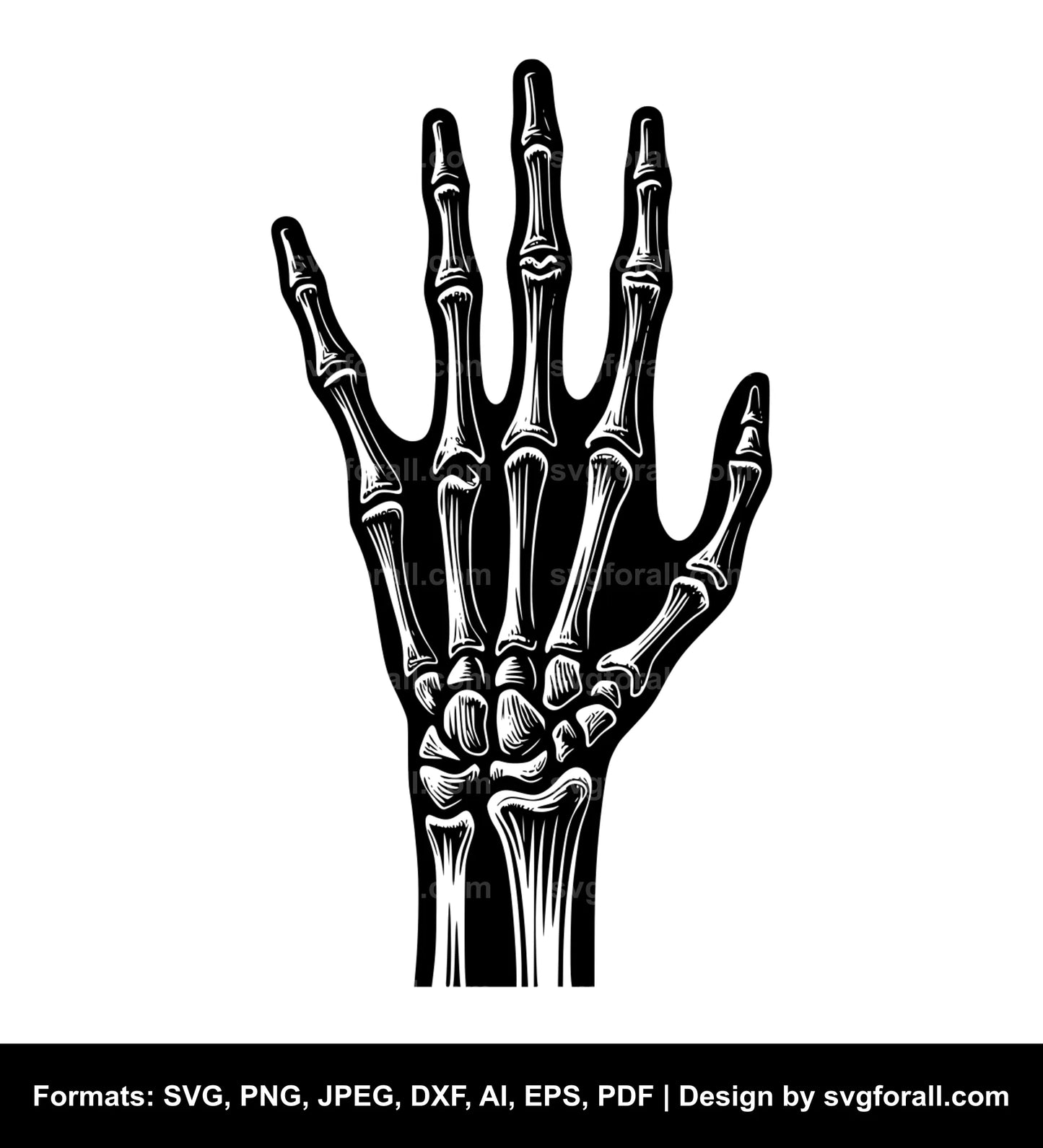 Skeleton Hand SVG PNG